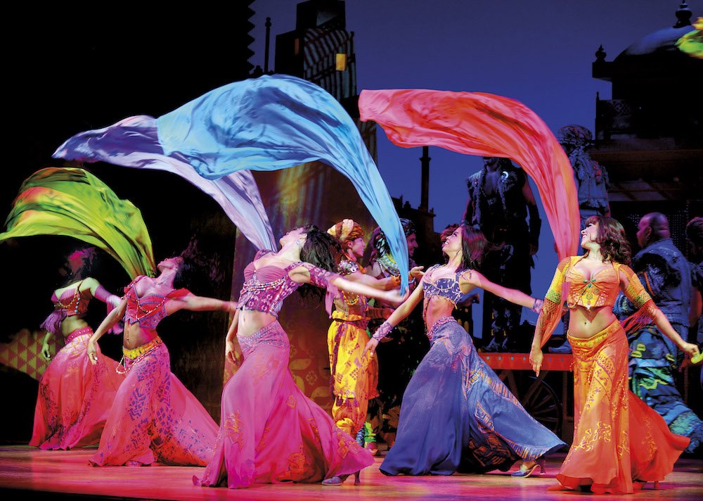 Cast of Aladdin - 3. Disney’s ALADDIN. Photo of original London production. Photo by Deen Van Meer. ©Disney.