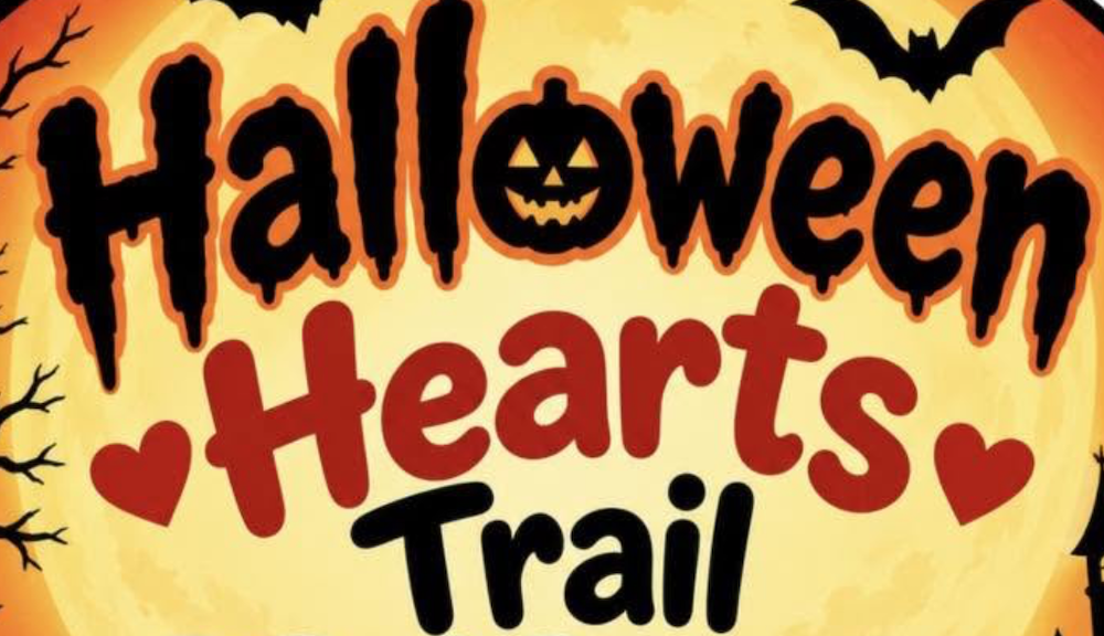 Halloween Hearts Trail Broadoak sign