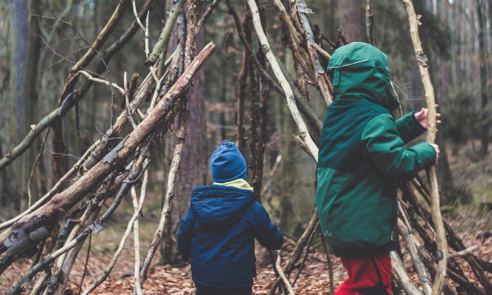 kids den building in February half term