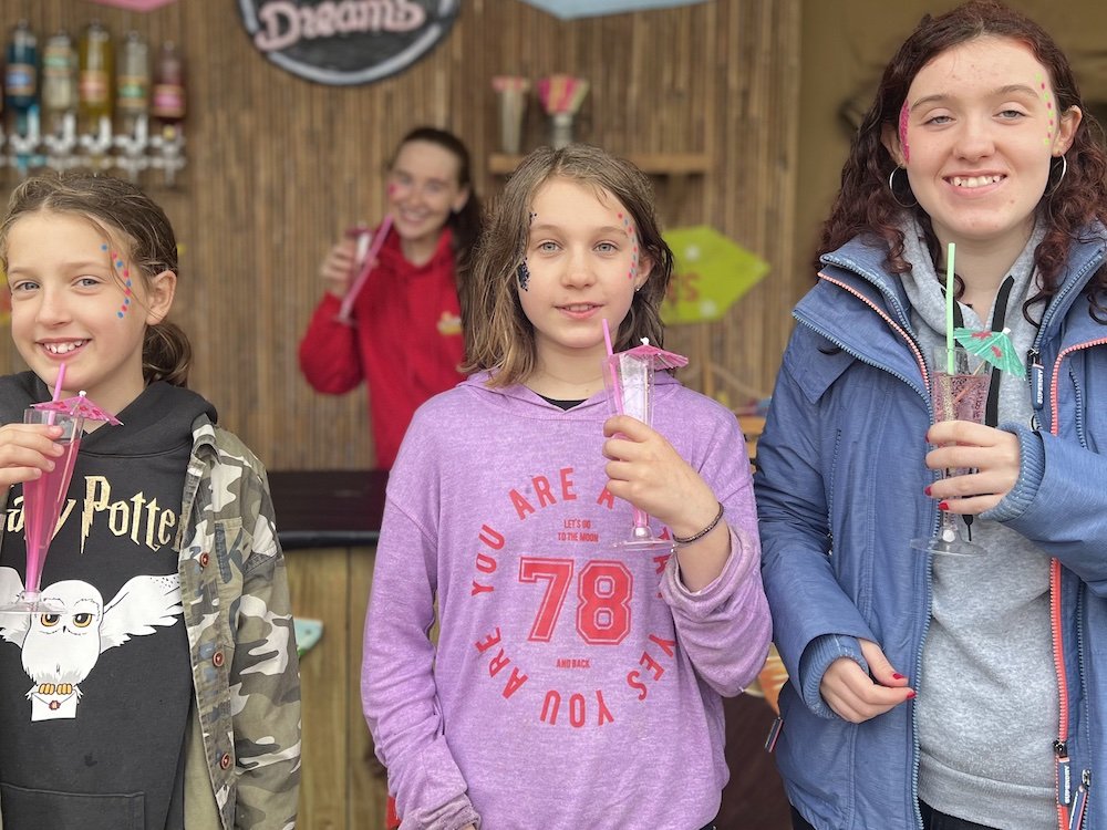Kids with Mocktails Review of Cockfields Farmlife Festival and Top Tips Tiki Bar