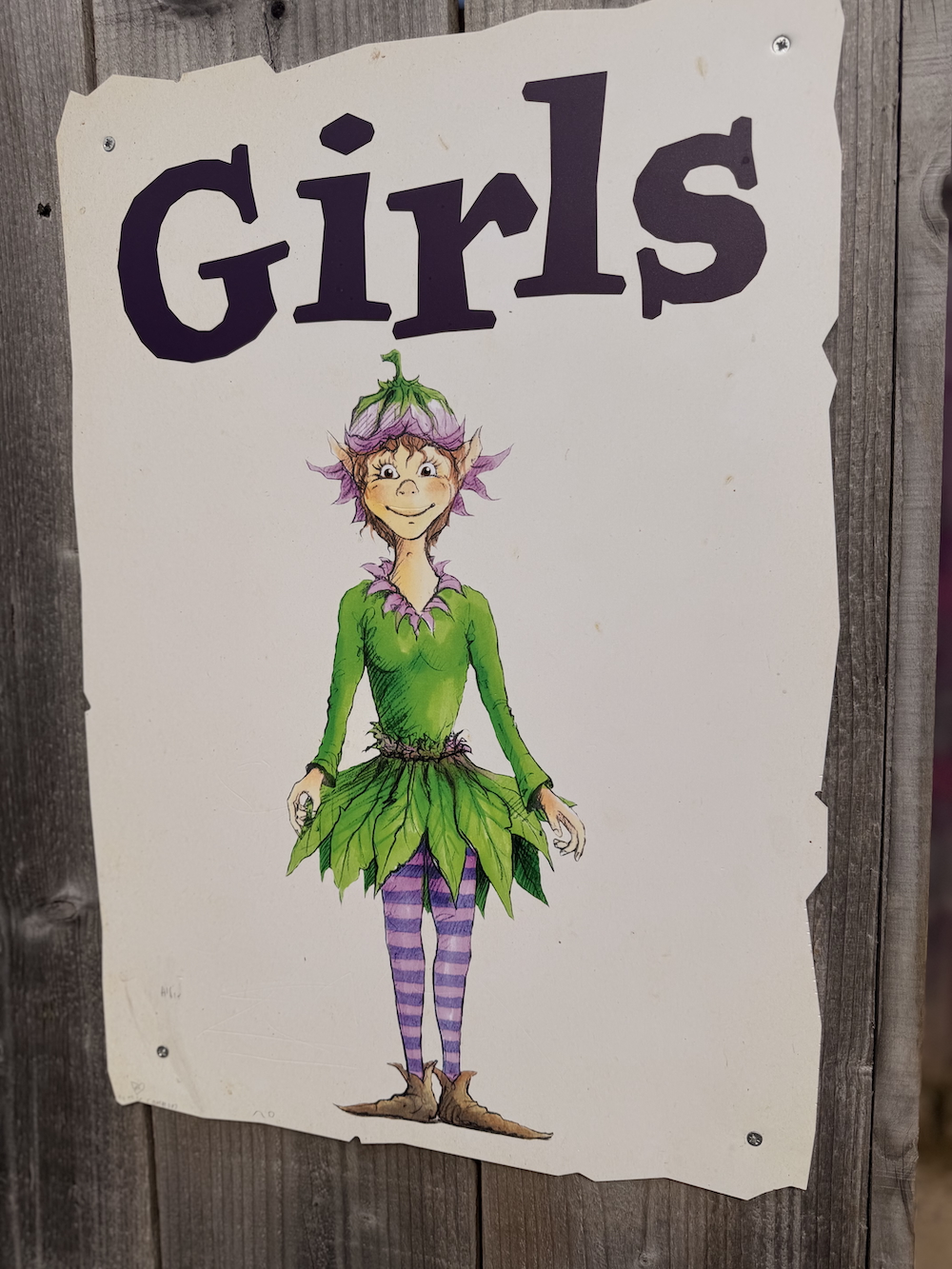 Top tips BeWILDerwood Cheshire Toilets - Fairy toilet sign