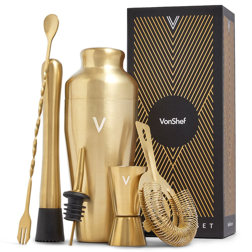 VonShef Gold Cocktail Set